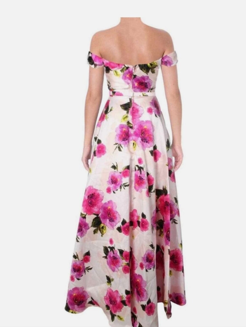 City Studio Shoulder Off Floral Ball Gown Y2K Cottagecore Romantic Chic Prom - Picture 2 of 16